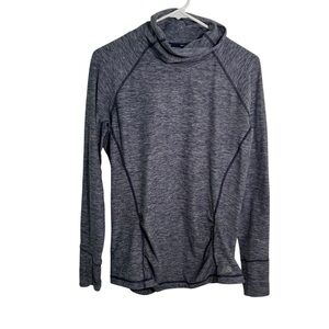 New Balance Mock Neck Long Sleeve Top Navy Heather L